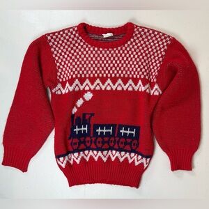 Vintage kids train sweater 80s 90s